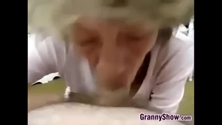Cute Grandma Huge A Marvellous Blowjob