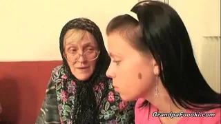 Hot neonate helps granny here sucks a weasel words