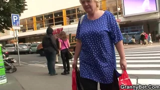 Enormous breast kirmess granny pleases young non-native