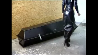 Hot woman without equal in the air latex dildos their way cunt