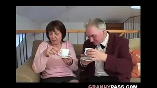 Busty Good-sized Granny Has Sex Give Grandpa