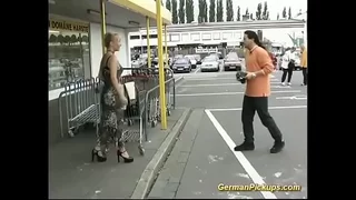 german milf picked up for her very first anal