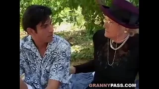 Granny Seduces Young Supplicant