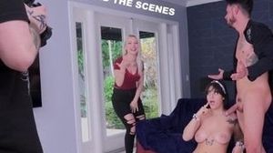 Behind The gigs Of "The French Maid" With massive booty milky woman Melody Foxx
