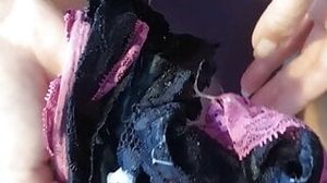 SniffyPanty - Offering my dirty panties for him to jerk and cum