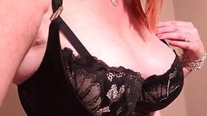 AuntJudys - Dinner encounter with huge-chested 56yo ginger-haired Melanie