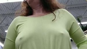 'Shopping at Walmart without a bra and a flash'