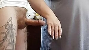 Liking wanking off my spear from a hefty mega-slut