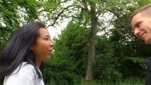 Unexperienced european - japanese cougar attempts German salami For The very first Time And She luvs It