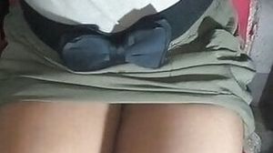 Desi gf fur covered cock-squeezing muff