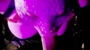 Sloppy deepthroat with a ring gag like a good bitch