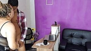 Worker entices the manager and is recorded on camera. Part 2. They smash in the office sans anyone noticing