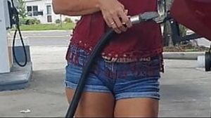 Globes out at gas station