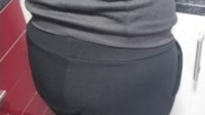 Step mummy in dark-hued stretch pants entice and plumb step sonnie in the kitchen