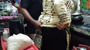 Tamil 55 yr elder super-hot mom in law pummeled by son-in-law in law in kitchen - jism in the good-sized culo