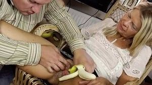 Youthful guy caught senior grandmother jerk and help her with bang-out
