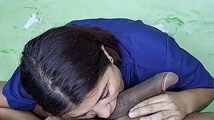 Mature nymph with fat hooters gives a prosperous rubdown to a youthful spear. Part 2. Appetizing how he deep throats that dick