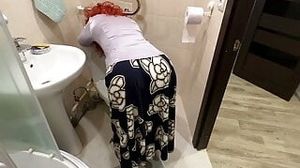 Redhead MILF agreed to anal sex at home in the bathroom