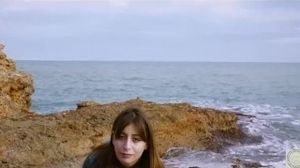 'Italian beauty Silvia Soprano eats ass and licks feet while strolling in cum with her dom along the sea'