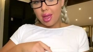 'Hot secretary with huge tits gives you Swedish JOI '