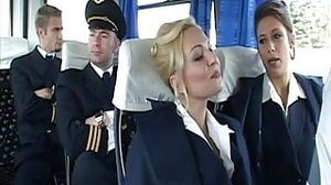 Sexy stewardess decided to have sex before the end of flight