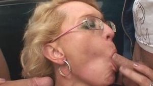 Boys pick up and fuck steaming granny in the fields