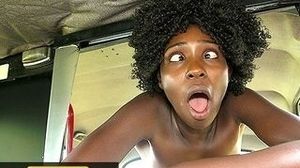 African ebony princess rides a large phat shaft